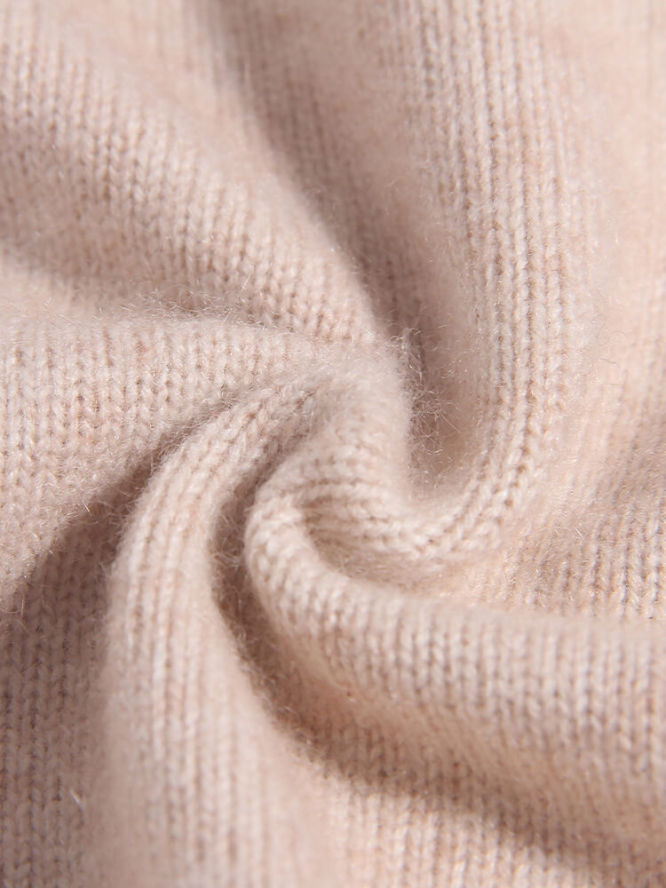 Girls Ruffle Shoulder Floral Embroidered Beige Cashmere Cardigan